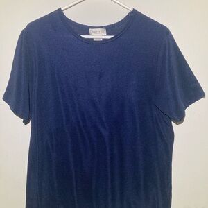 Van Heusen Women’s Navy Blue Short Sleeve Top – Size L